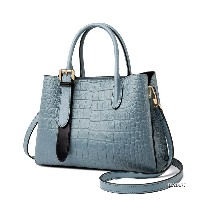 Samdo: Balo kiêm túi xách nữ da thật cao cấp  - Chính hãng Huada - dập vân sang trọng công sở đi chơi đi làm HAD177