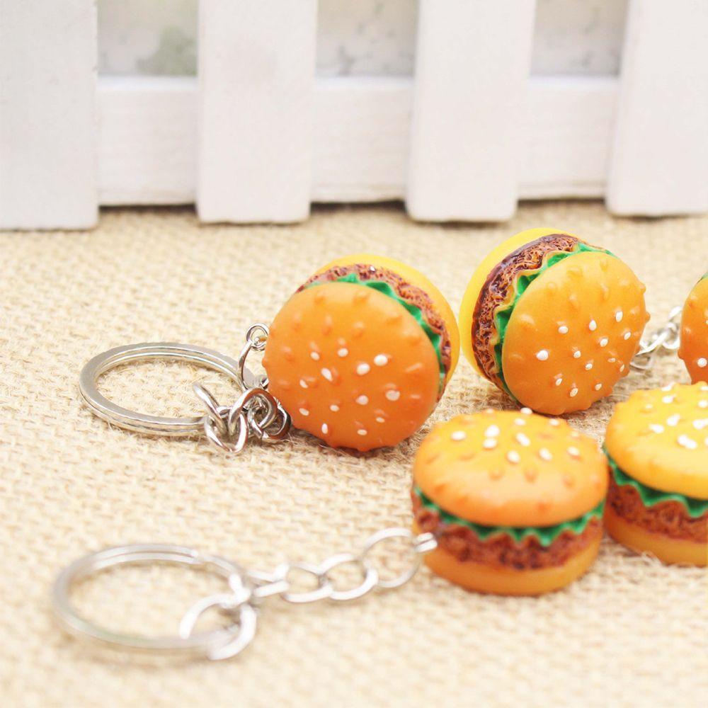 Móc Khóa Handmade Hình Bánh Hamburger Độc Đáo