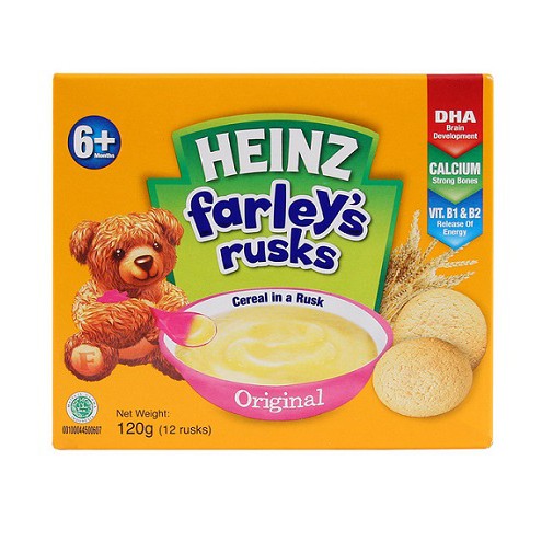 Bánh quy ăn dặm Heinz Farley's Rusks 120g cho bé ăn dặm từ 6 tháng tuổi. Date 8/2022 - Sweet Baby House