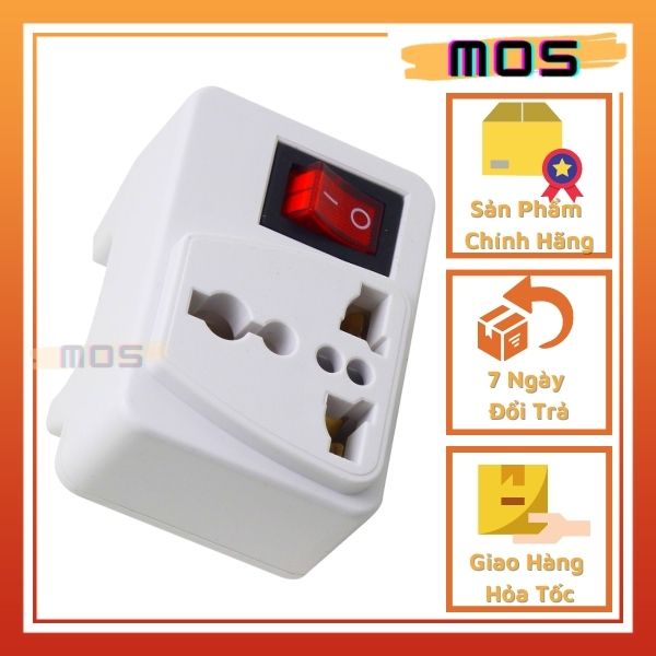 Ổ cắm du lịch chịu tải cao TOSHINO CO6S-A Thái Lan chuyển đổi 3 chấu sang 2 chấu Mos Shop