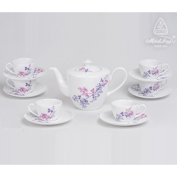 bộ ấm trà gốm sứ Minh Long - bộ ấm trà sứ minh long