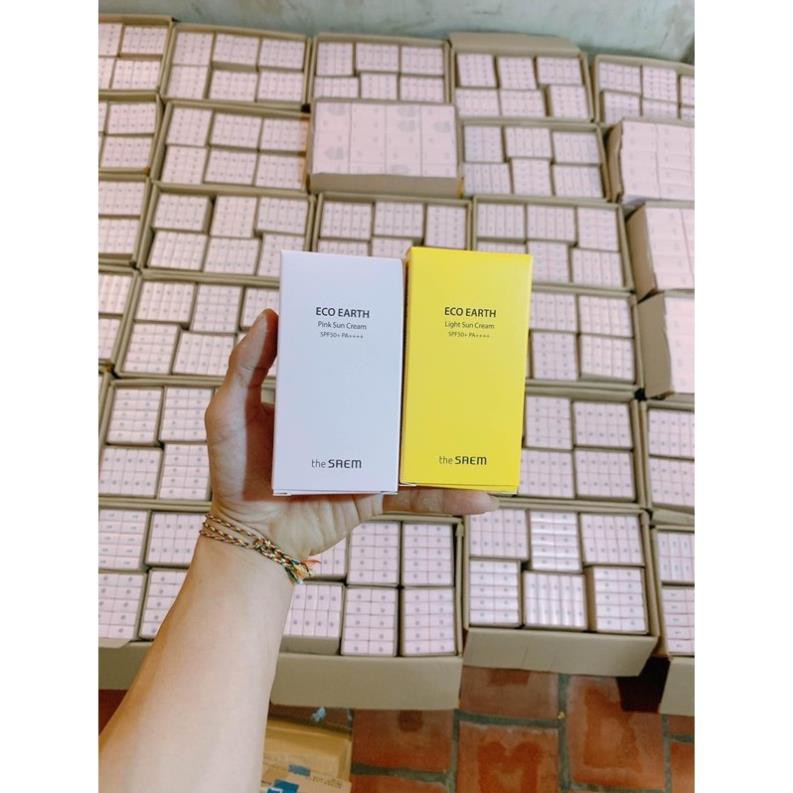 Kem Chống Nắng The SAEM Eco Earth Pink Sun Cream SPF 50+ | BigBuy360 - bigbuy360.vn