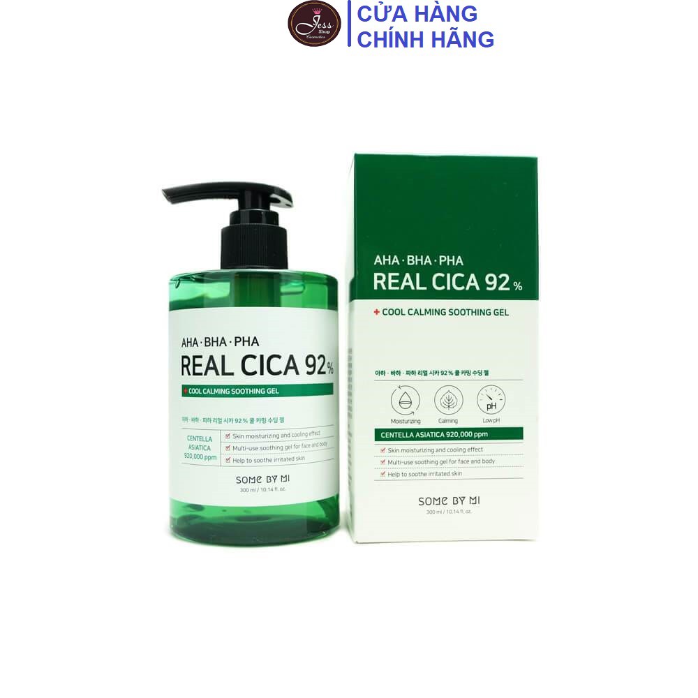 Gel Dưỡng Ẩm Some By Mi AHA BHA PHA Real Cica 92% Cool Calming Soothing Gel 300ml