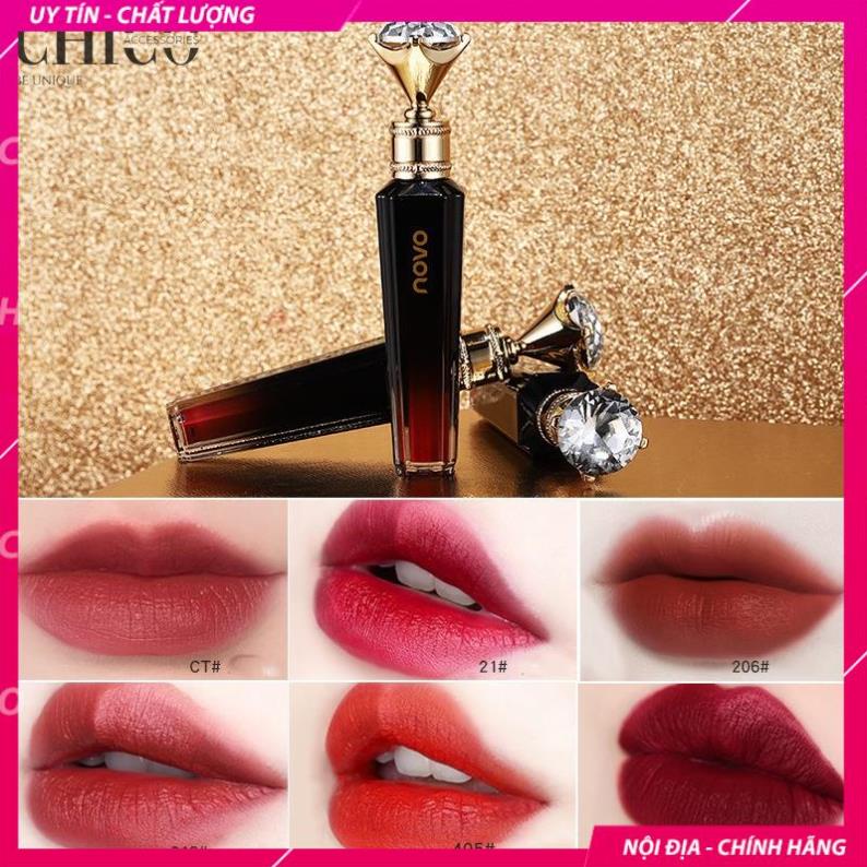 Son Kem Lì Novo Kim Cương Lip Glaze Chính Hãng Lâu Trôi Không Chì Không Khô Môi Hàng Nội Địa Trung Chico