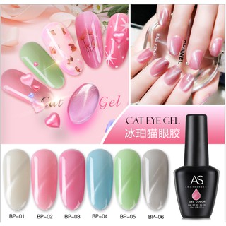 Set sơn gel AS 6 màu mắt mèo thạch 3D BP chai 15ml