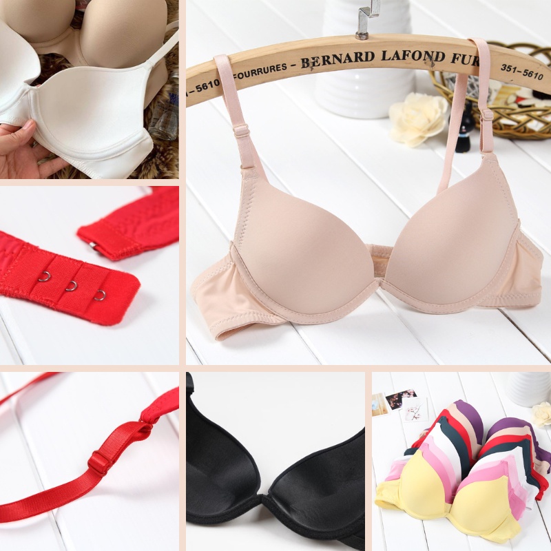 Áo lót có gọng mút mỏng cài sau màu trơn nâng ngực tự nhiên Eva Bra 993