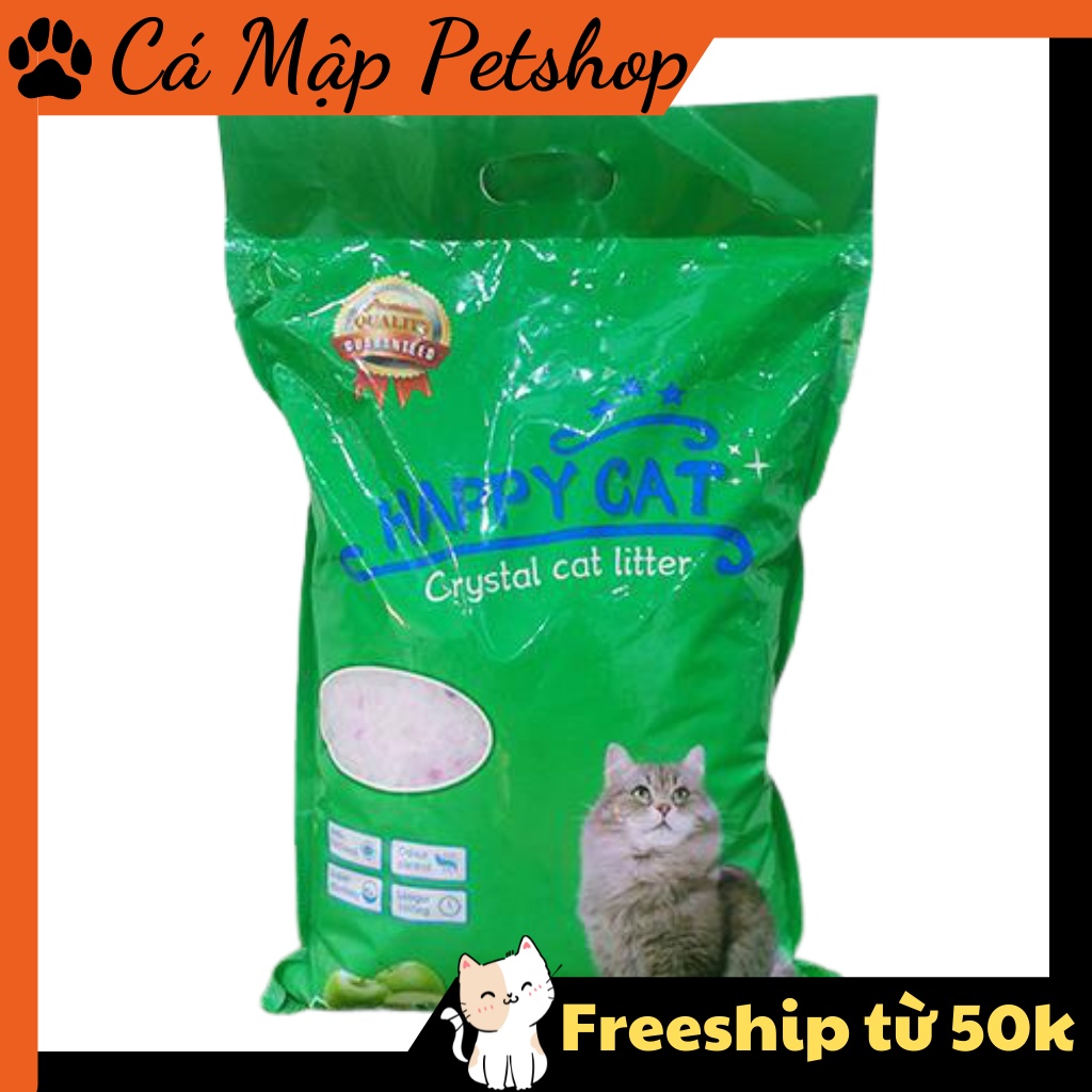 CÁT THỦY TINH VỆ SINH CHO MÈO HAPPY CAT |TÚI 5L| CÁT VỆ SINH KHỬ MÙI, VÓN CỤC, SIÊU TIẾT KIỆM