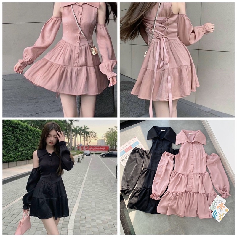 Đầm Sơ mi Đan Dây Xịn Xò