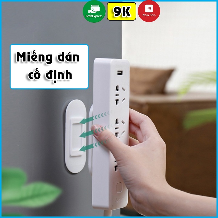 Miếng Dán Cố Định Ổ Cắm Điện, Điều Khiển, Cục Wifi Treo Tường Tiện Dụng(Kiểu Ngang)