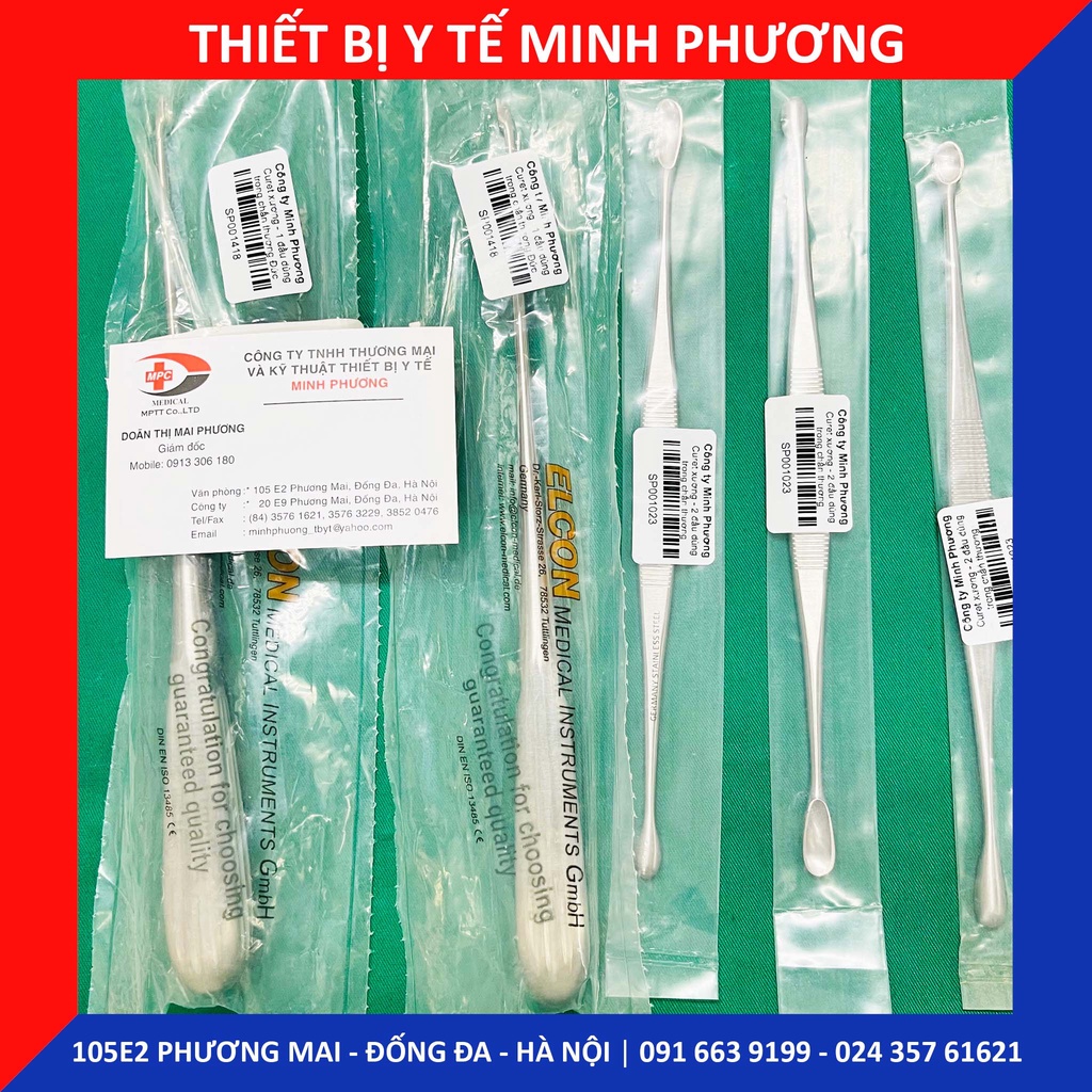 Curet xương 1 đầu, 2 đầu dùng trong chấn thương
