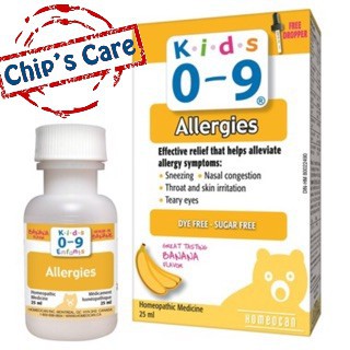 Kid 0-9 Allergy siro ho, mũi dị ứng thời tiết Homeocan Kids
