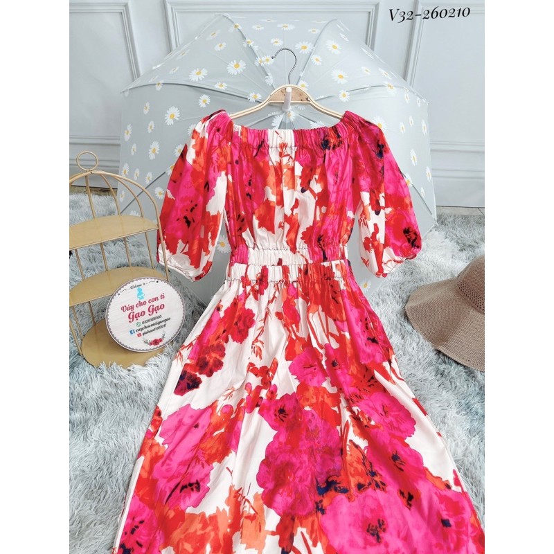 V32 Váy trễ vai cho con bú