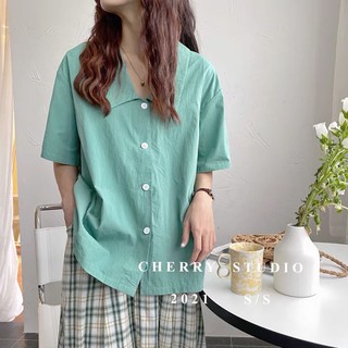 Sơ mi trơn cổ vát 50405 CHERRYCOCO