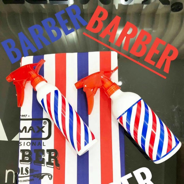 Bình xịt nước barber kẻ