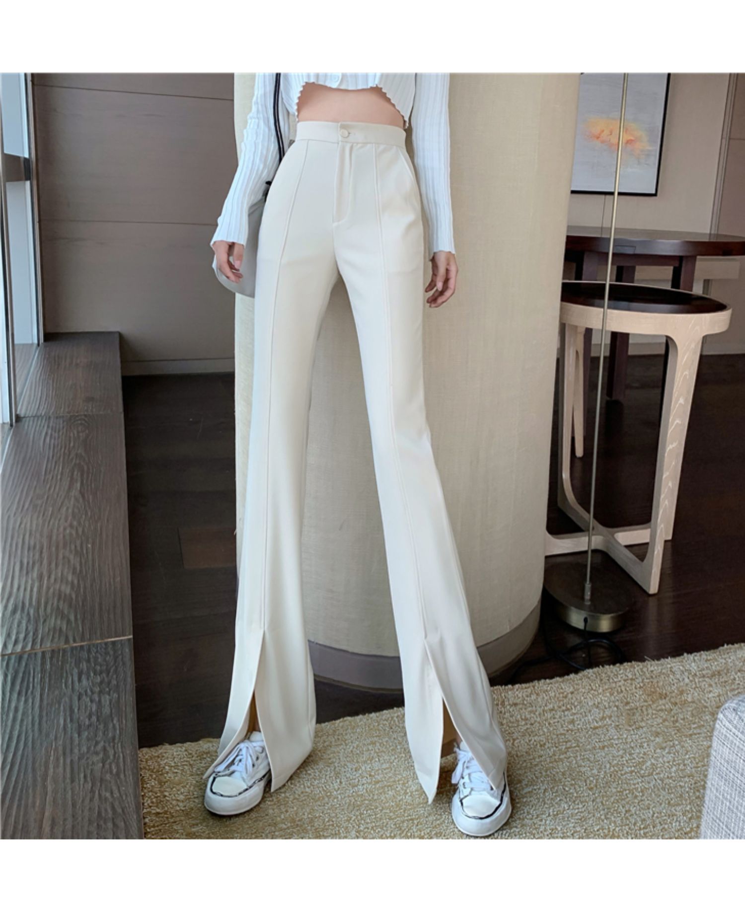 Quần Dài Ống Loe Xẻ Tà Thời Trang Cho Nữ | BigBuy360 - bigbuy360.vn