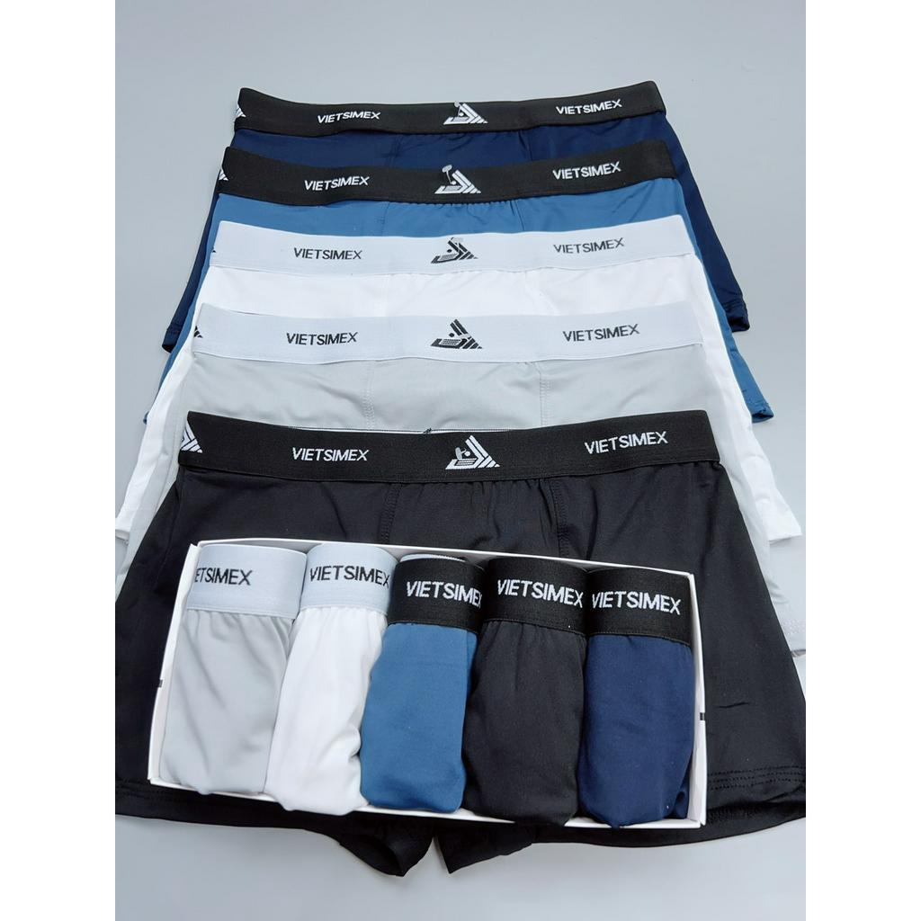 Quần Chip Nam Boxer Thun Lạnh Combo 4 Cái, Quần Xì Nam Đùi Thun Lạnh Cao Cấp Co Giãn 4 Chiều Cực Thoáng Khí Kháng Khuẩn