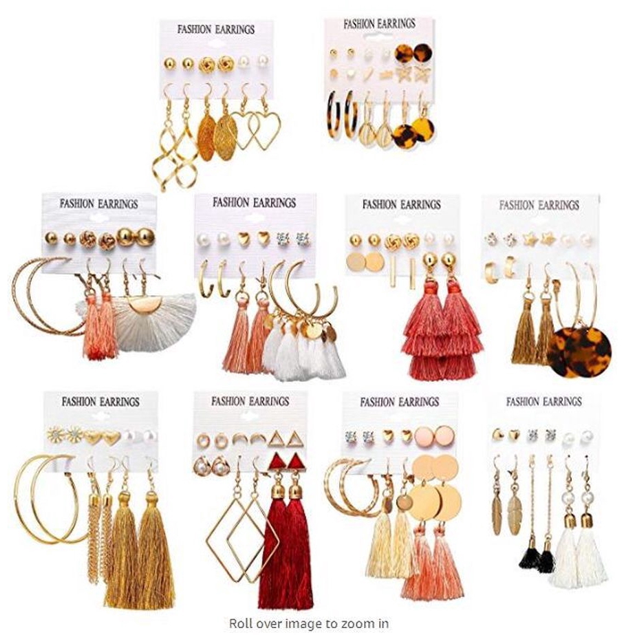 6 Đôi Bông Tai Thời Trang Nữ Tính