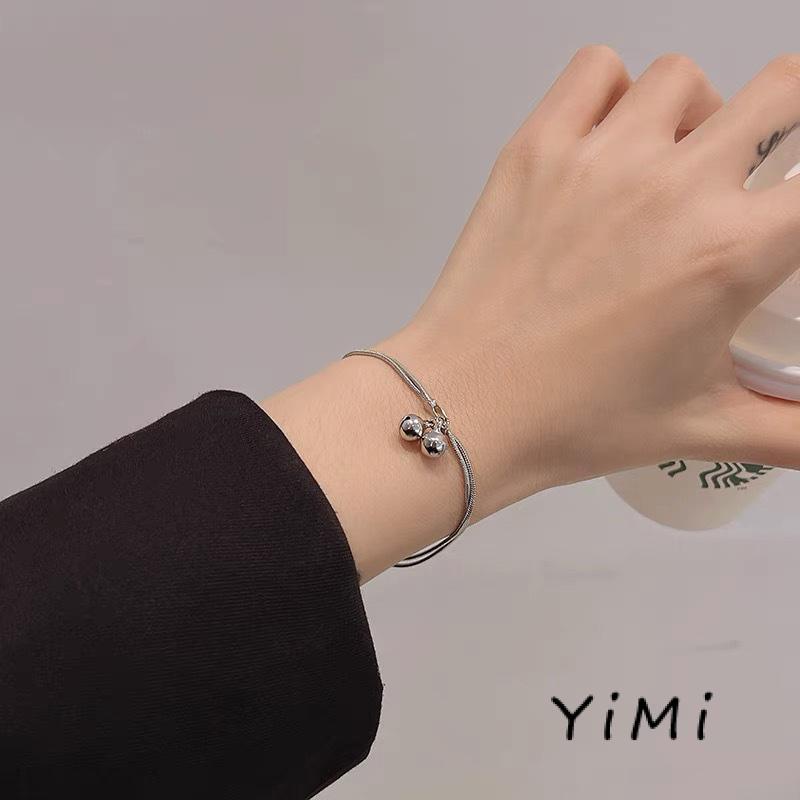 Vòng Đeo Tay Hai Lớp Gắn Chuông Nhỏ Phong Cách Mới  Dễ Phối Đồ Cho Nữ