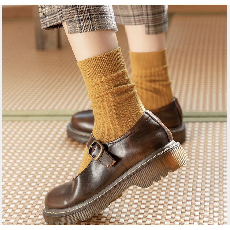 Tất vớ cao cổ trơn nhiều mầu sắc unisex kiểu dáng hàn quốc