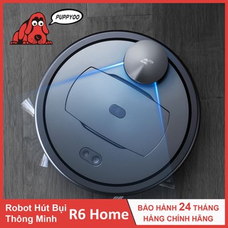 HÀNG CHÍNH HÃNG Robot Hút Bụi Lau Nhà Thông Minh Cao Cấp PUPPYOO R6 Home Lực Hút 2000 Pa Bảo Hành 24 Tháng