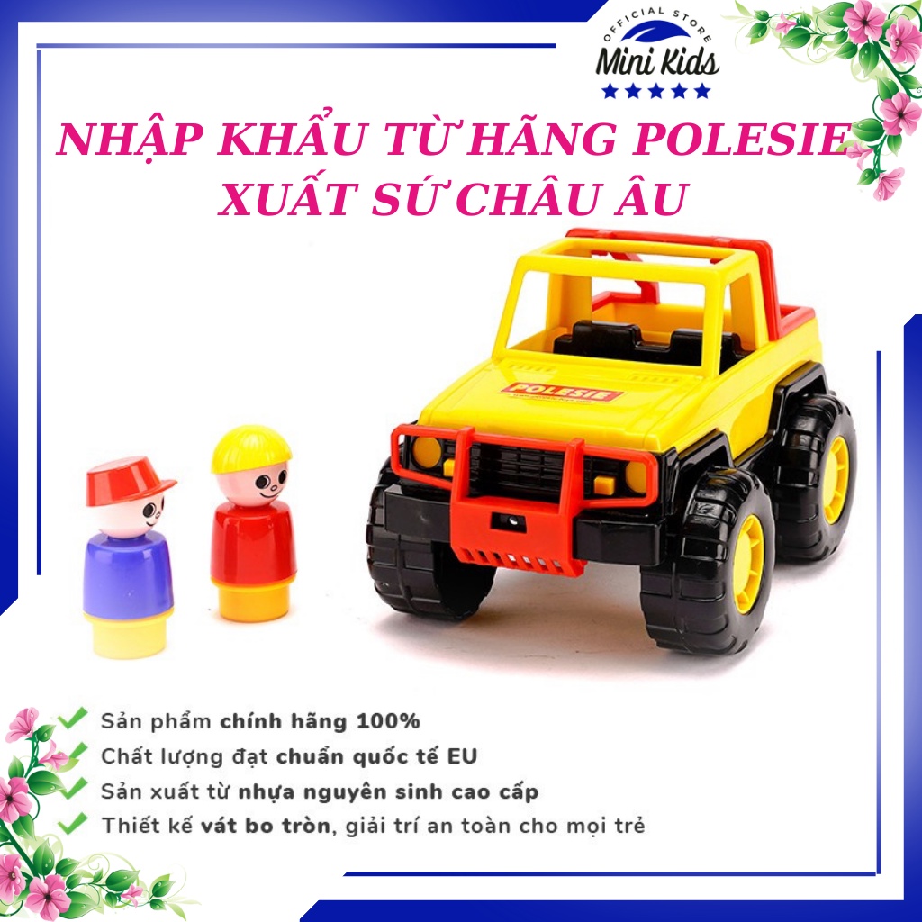 Đồ chơi Ô tô xe Jeep Safari, Xe oto bán tải dành cho bé nhập khẩu từ hãng POLESIE - Xuất xứ Châu Âu -Đồ chơi MiniKids