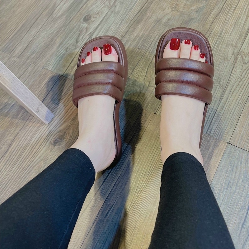 DÉP BÁNH MÌ 3CM QUAI PHỒNG CHẠY CHỈ