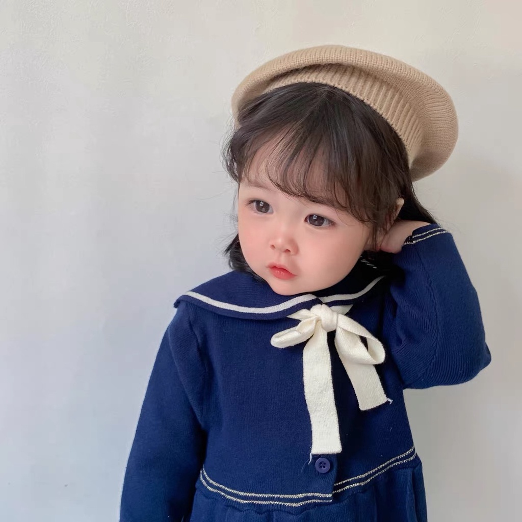 Mũ Nồi Đan Len Màu Sắc Ngọt Ngào Thời Trang Mùa Thu Cho Bé Gái