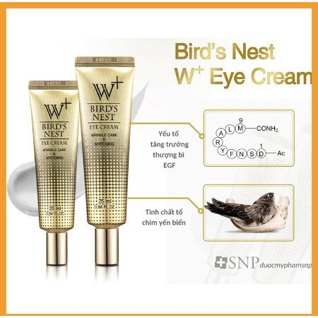 Kem dưỡng trắng và ngăn ngừa lão hóa vùng mắt SNP Bird's Nest W+
