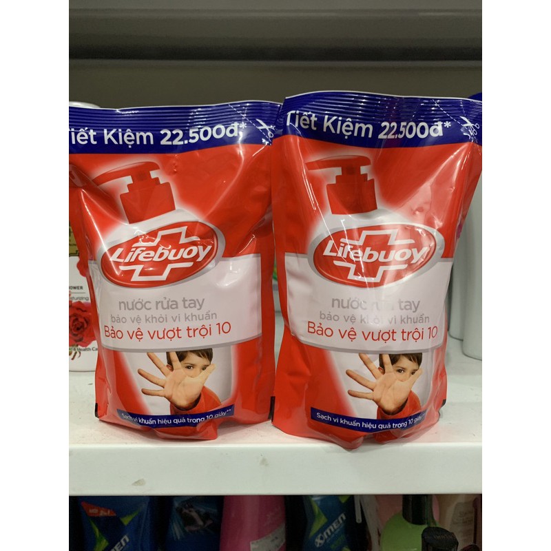 NƯỚC RỬA TAY LIFEBUOY BẢO VỆ VƯỢT TRỘI 10(túi đỏ)400g