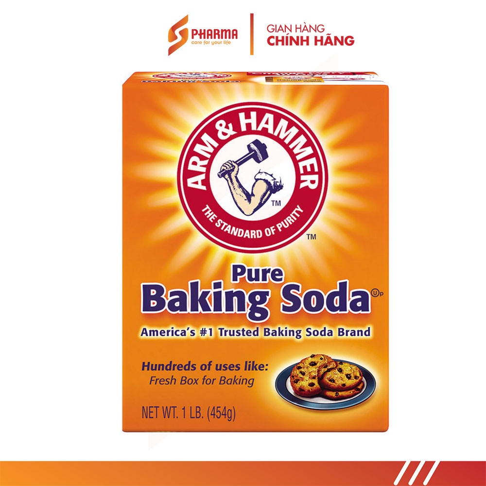 Baking Soda trắng răng, Làm sạch răng miệng, khử độc thực phẩm - Arm &amp; Hammer 454g (Mỹ)