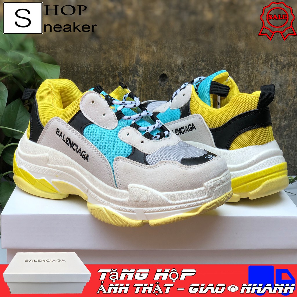 Giày Thể Thao Balen Màu Vàng Trắng Size Nam Nữ