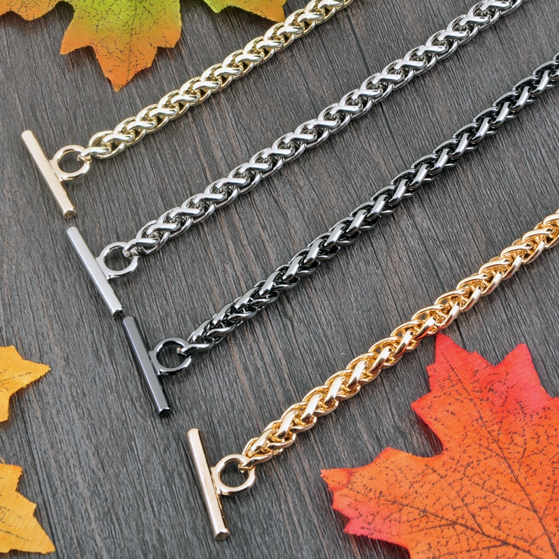 Dây xích đeo túi xách bằng kim loại phẳng mài nhẵn chất lượng cao bảo vệ môi trường dành cho bạn nữ