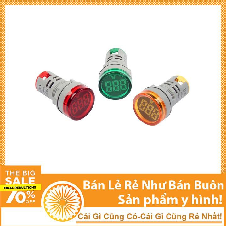 Đèn Báo Điện Áp Xoay Chiều AD16-22DSV Thế 60-500V 22mm Màu Đỏ