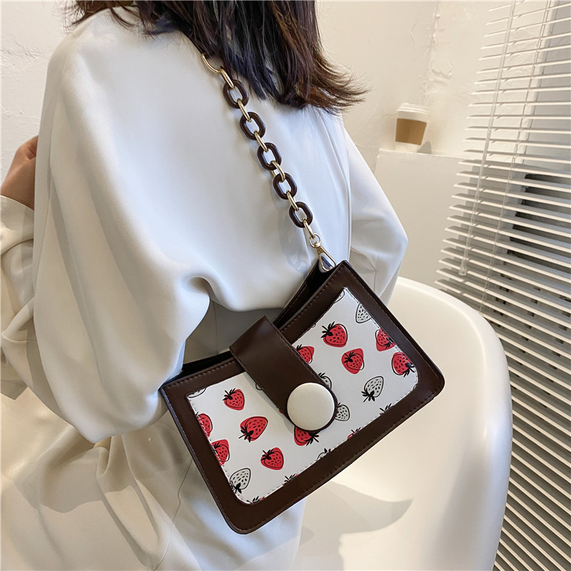 Túi Đeo Vai Nữ In Hình Quả Dâu Xinh Xắn