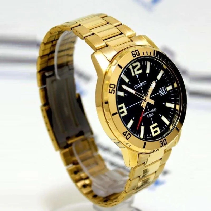 Đồng hồ nam dây kim loại Casio Anh Khuê MTP-VD01G-1BVUDF