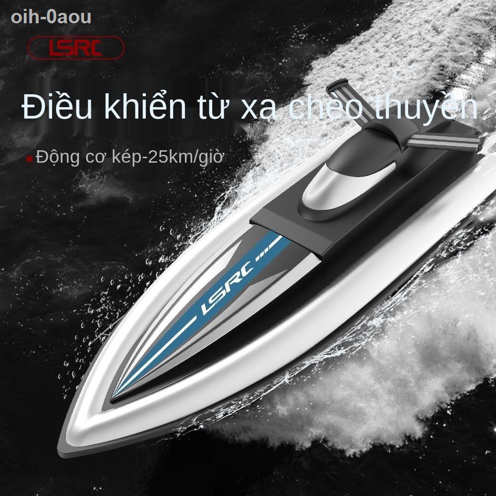 thuyền điều khiển từ xa cao tốc siêu lớn du nước mô hình tàu điện không dây chống thấm đồ chơi trẻ em