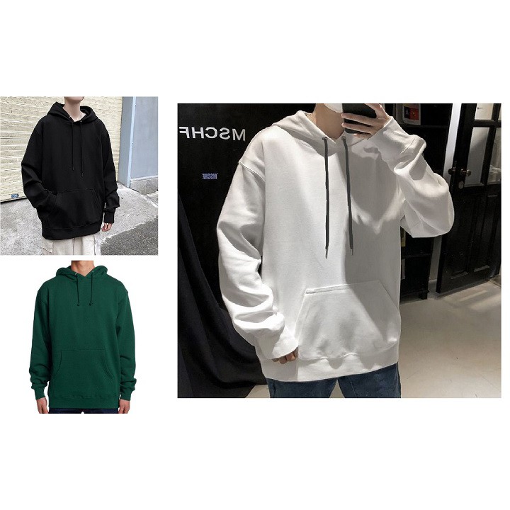 áo hoodie trơn unisex nhiều màu chất siêu mềm mịn