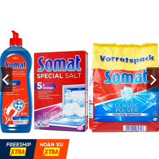 Combo 03 rửa chén Somat nước+muối+bột hoàn chỉnh cho máy rửa chén - Hàng nhập Đức