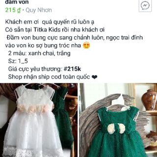 Đầm voan đính ngọc trai