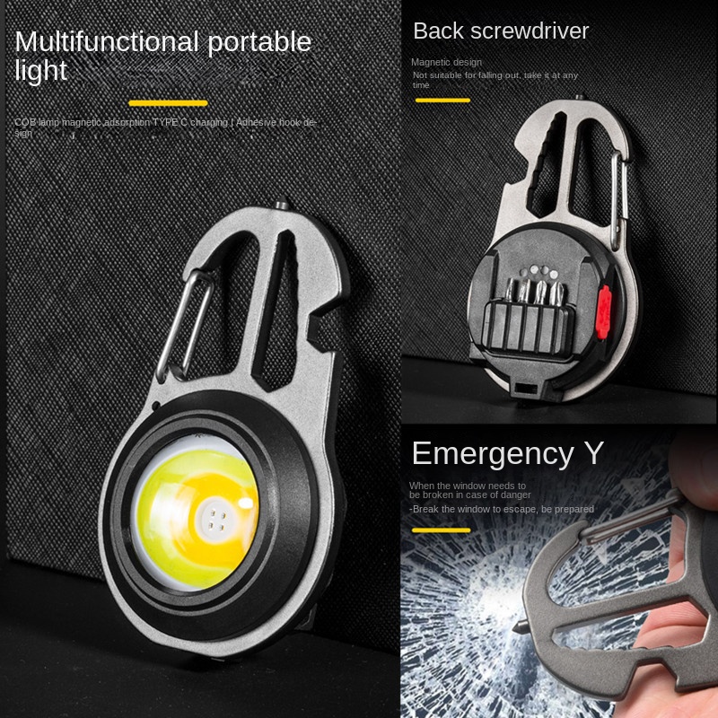 Mới Đèn Cob Mini Có Móc Treo Chìa Khóa Tiện Dụng