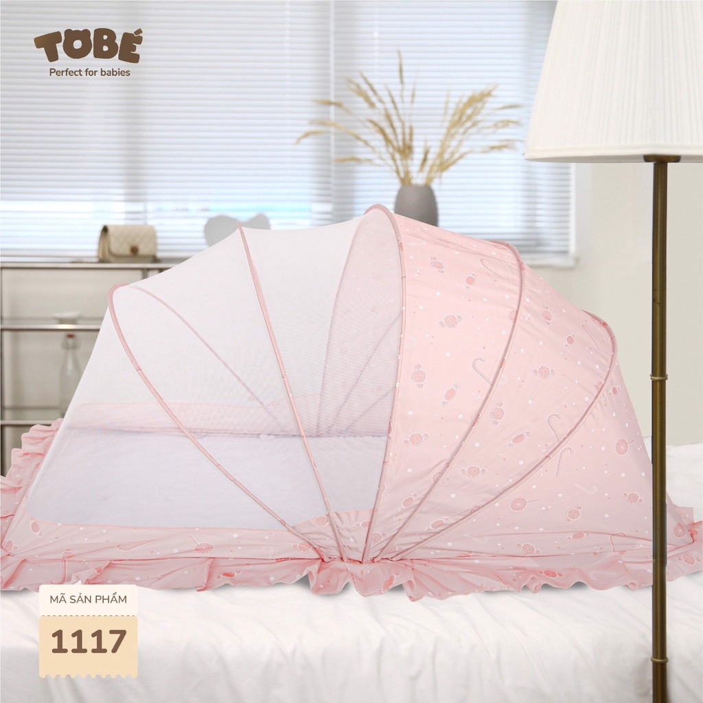 Màn Chụp Gấp Gọn TOBÉ Chất Liệu Vải Cao Cấp Cùng Lưới 3D Mềm Mại Thoáng Khí Khung Sườn Cứng Cáp, An Toàn Cho Bé