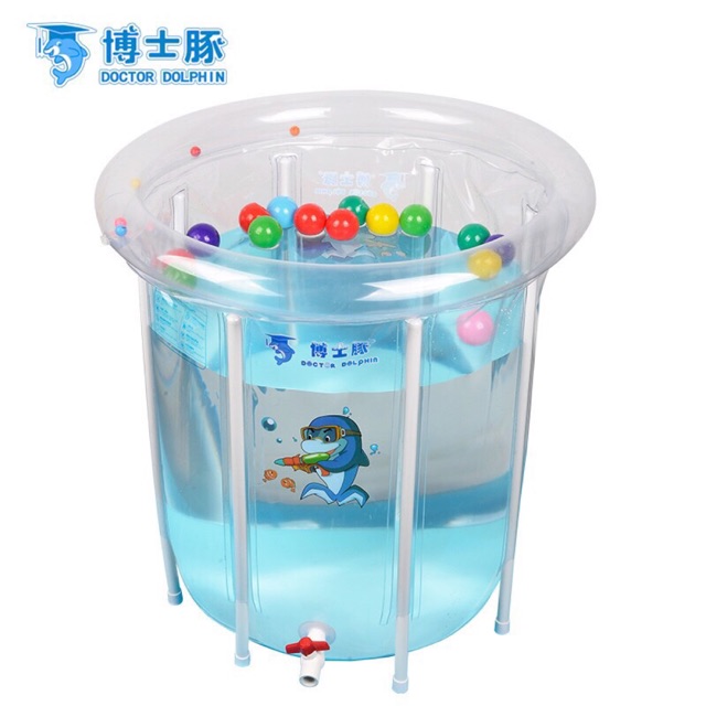 BỂ BƠI TẮM THÀNH CAO GẤP GỌN DOLPHIN 👙