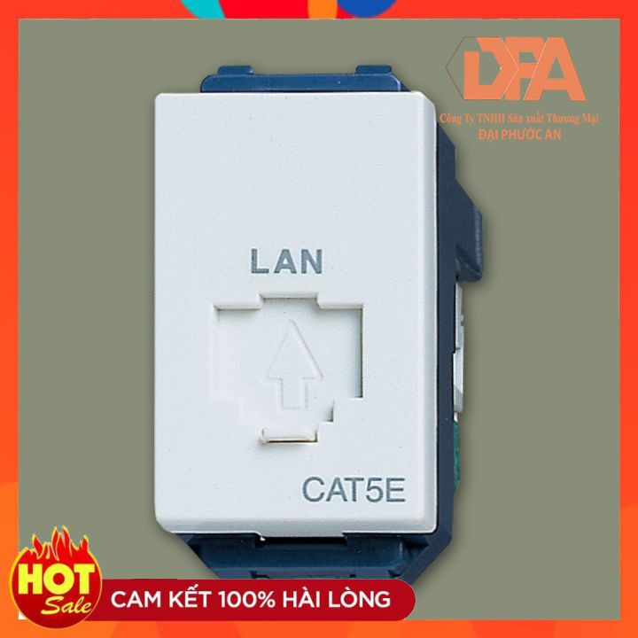 Hạt mạng WEV2488SW Panasonic Hạt Mạng Cat5e Panasonic Nhân Mạng Âm Tường Cat5e Nhựa Chống Cháy Chống Chuẩn JIS Nhật Bản