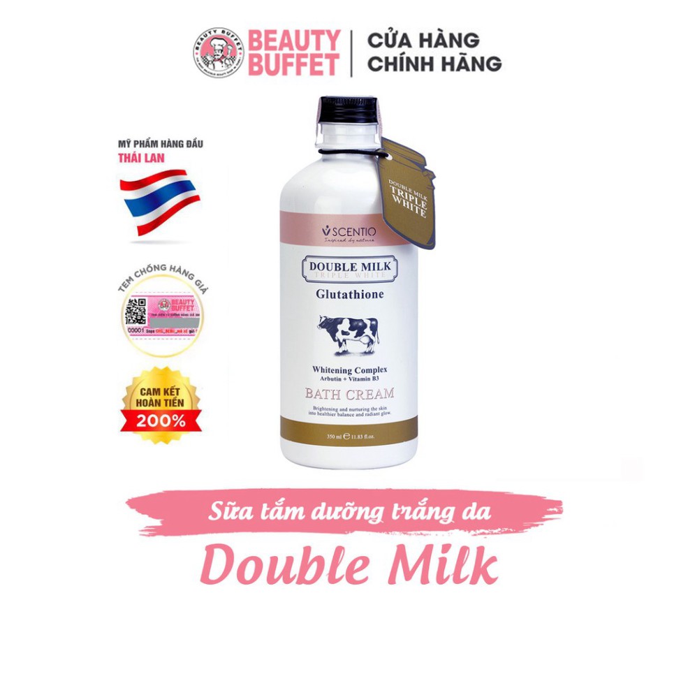 [Shower] Sữa tắm trắng da con bò Thái Lan Beauty Buffet Scentio Double Milk 350ml