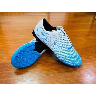 Giầy đá bóng, giầy đá banh sân cỏ nhân tạo mercurial cr7 trắng xanh khâu full đế