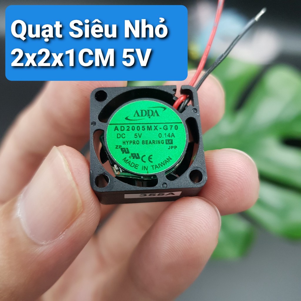 Quạt Tản Nhiệt 2x2x1CM 2010 5V Siêu Nhỏ, Quạt Tản Nhiệt 2cmQuạt Tản Nhiệt 2.5CM 12V 2510