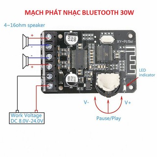 MẠCH PHÁT NHẠC CÓ BLUETOOTH VỎ MICA 30W