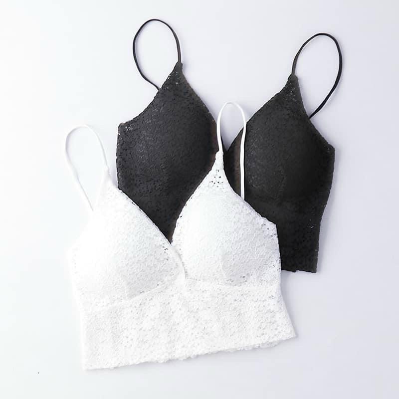 Áo kiểu 2 dây bra ren kiểu bản eo nhún lưng cực xinh , chất ren mềm mịn mát
