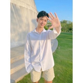 Áo sơ mi nam nữ form rộng trắng bigsize unisex đi học oversize tay dài hàn quốc KXL