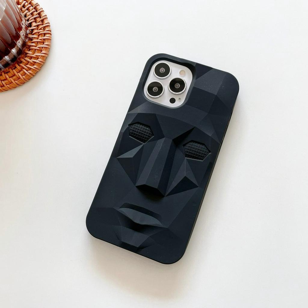 Ốp Điện Thoại Silicon Mềm Chống Sốc Hình Mặt Balck 3D Cho iPhone 14Promax / 14Pro / 14 / 13 / 12 / 11 / X / 8P / 7P / 7 / 6P